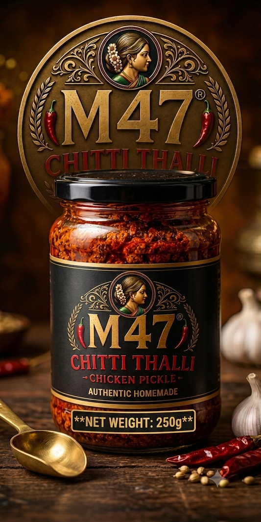 M47® Chitti Thalli Authentic Homemade Bone-IN Chicken Pickle