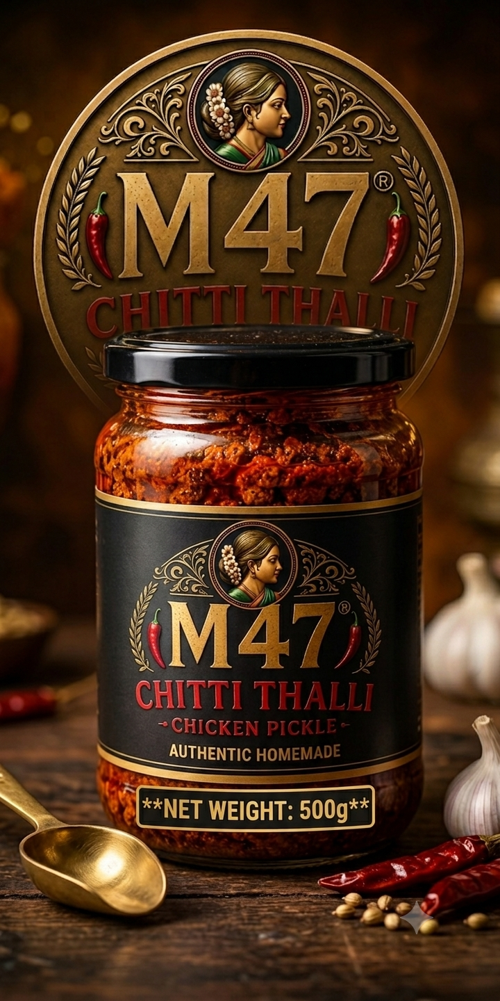 M47® Chitti Thalli Authentic Homemade Bone-IN Chicken Pickle